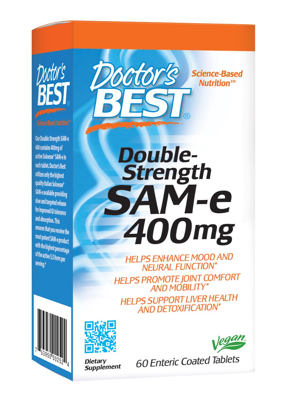 Doctor's Best SAM-E 400 Tablets, 60 Count