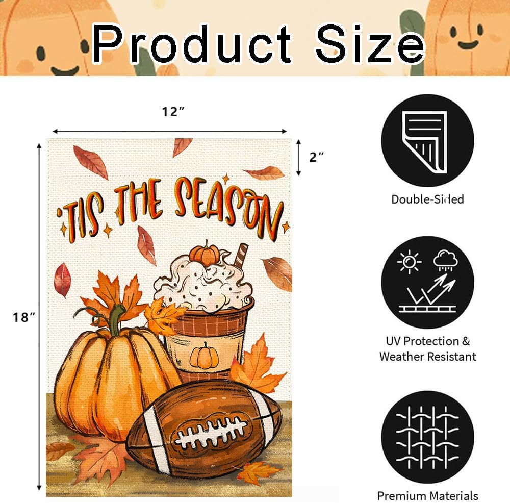 Fall Garden Flag 12x18 Inch Double Sided Outdoor Yard Porch Decor