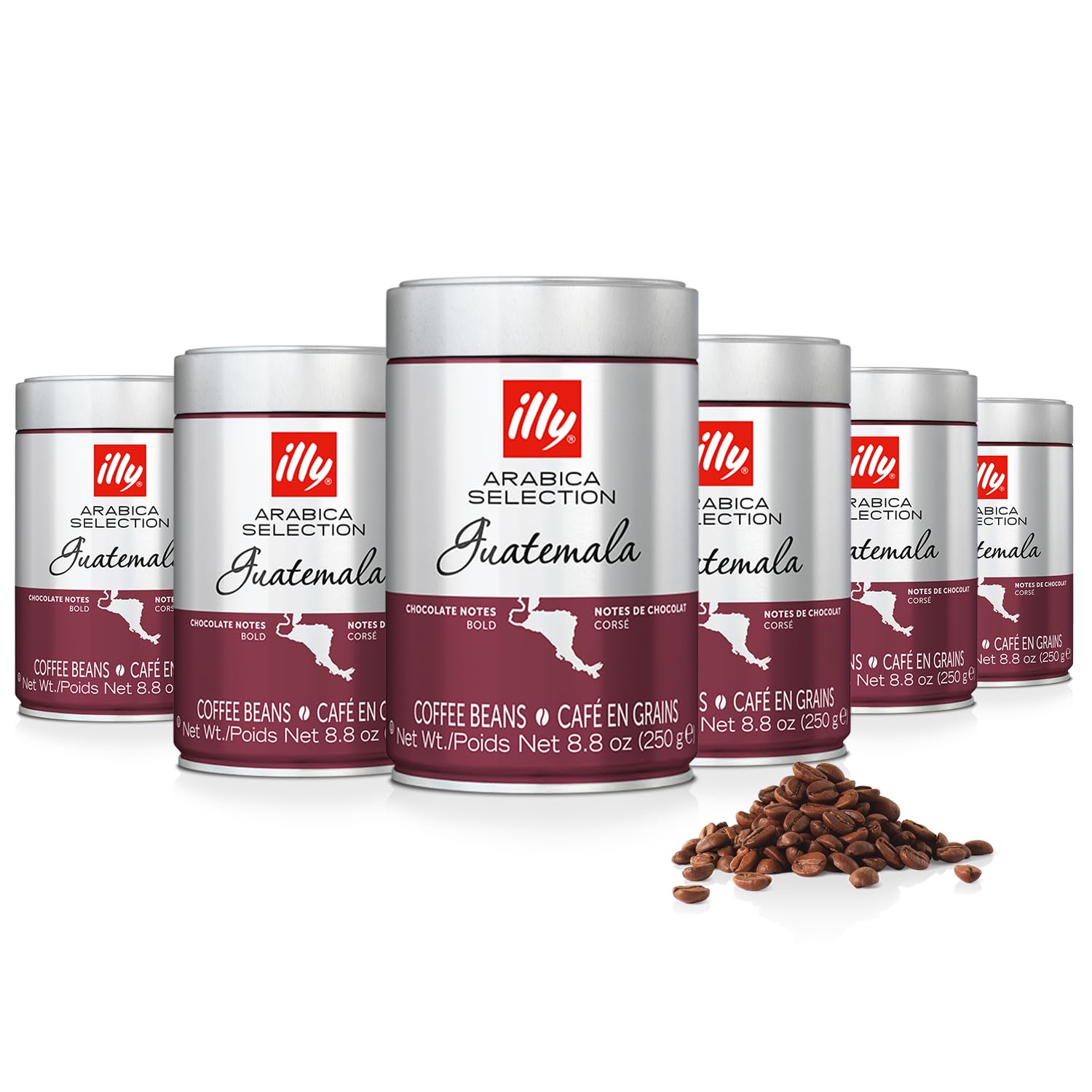 illy Whole Bean Coffee, Guatemala Single Origin Medium Roast, 8.8oz, 6 Pack