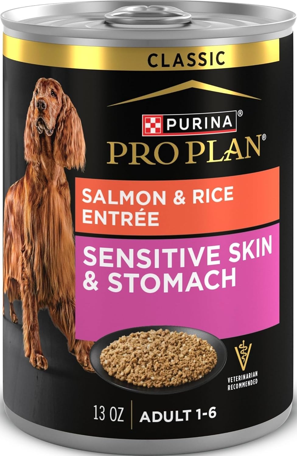 Purina Pro Plan Sensitive Skin & Stomach Wet Dog Food, Salmon, (12) 13 oz
