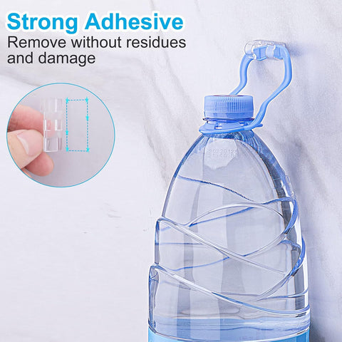 TidyHelper Adhesive Cable Clips Clear (M&L Sizes, 60 PCS), Indoor/Outdoor