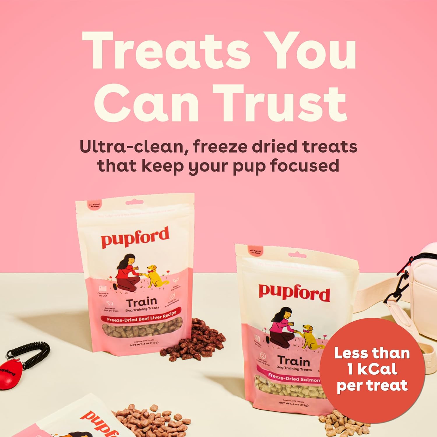Pupford Freeze Dried Training Treats for Dogs & Puppies (Beef Liver, 4 oz)