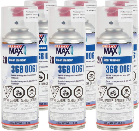 SprayMax USC 2k High Gloss Clearcoat Aerosol (4 PACK)