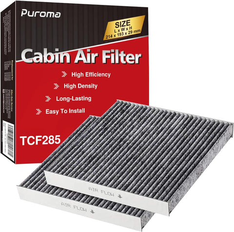 Puroma 2 Cabin Air Filter Activated Carbon for CP285 CF10285 Toyota Lexus