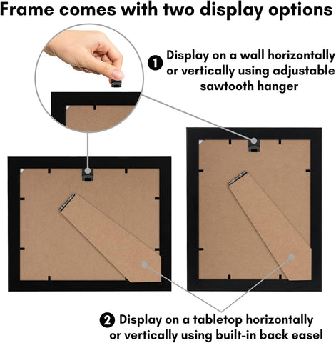 Americanflat 8x10 Picture Frame - Engineered Wood - Black
