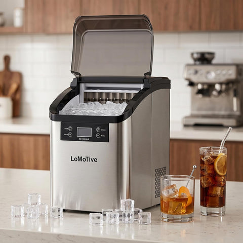45Lbs/Day Ice Makers Countertop (Clear Ice Cube Maker)