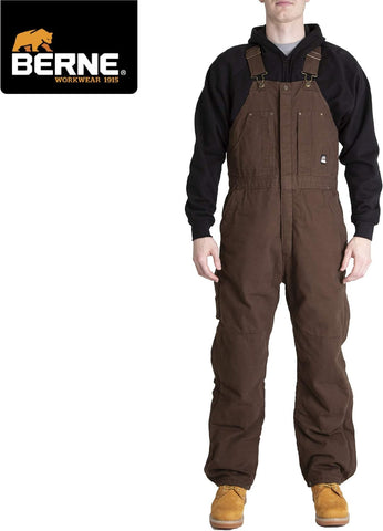 Berne Men's Heartland Insulated Washed Duck Bib Overall