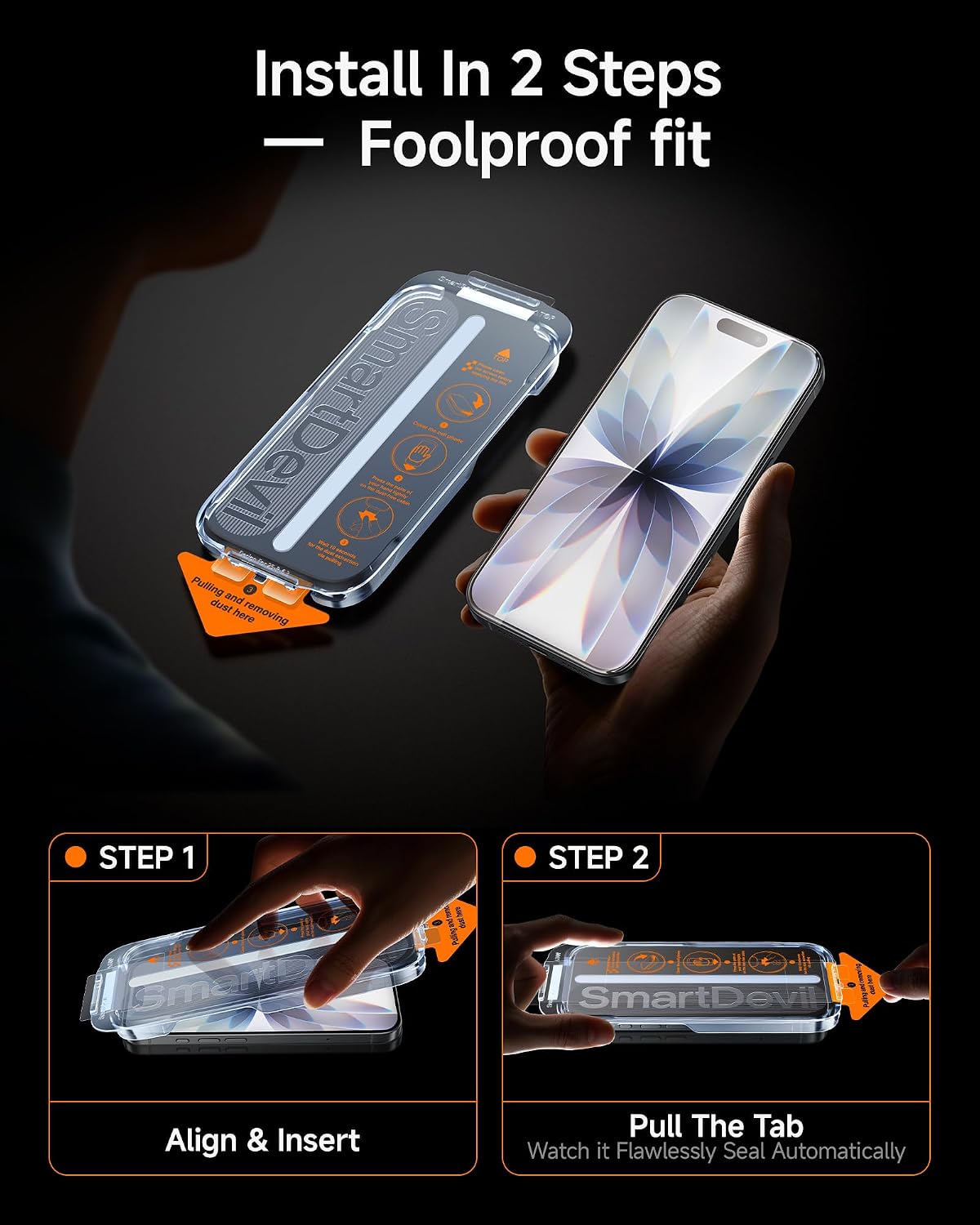 SMARTDEVIL 2 Pack for iPhone 17 Screen Protector
