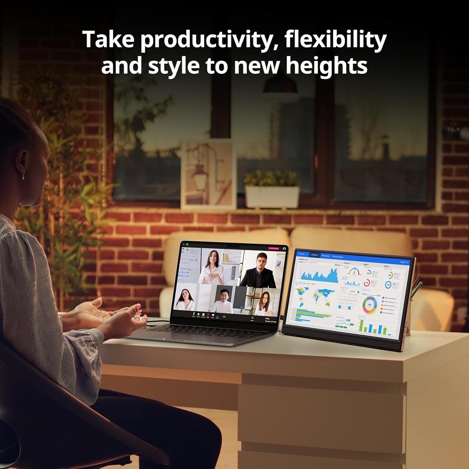 Anyuse 15.6" FHD IPS USB-C HDMI Portable Monitor