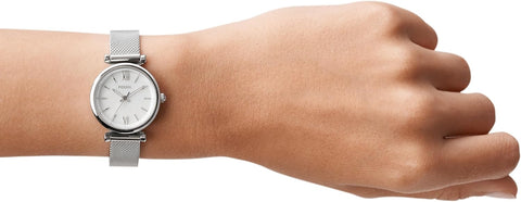 Fossil Women's Watch and Bracelet Set, Carlie Three-Hand Stainless Steel Watch for Women and Bracelet Set
