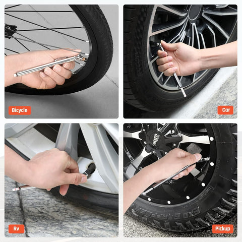 ETENWOLF Pencil Tire Pressure Gauge 6 Pack (10-50PSI, 20-120PSI)
