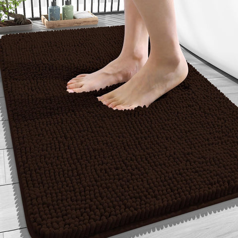 OLANLY Bathroom Rugs 34x21, Extra Soft Absorbent Chenille Bath Rugs