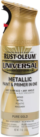 Rust-Oleum Universal All Surface Metallic Spray Paint, Pure Gold