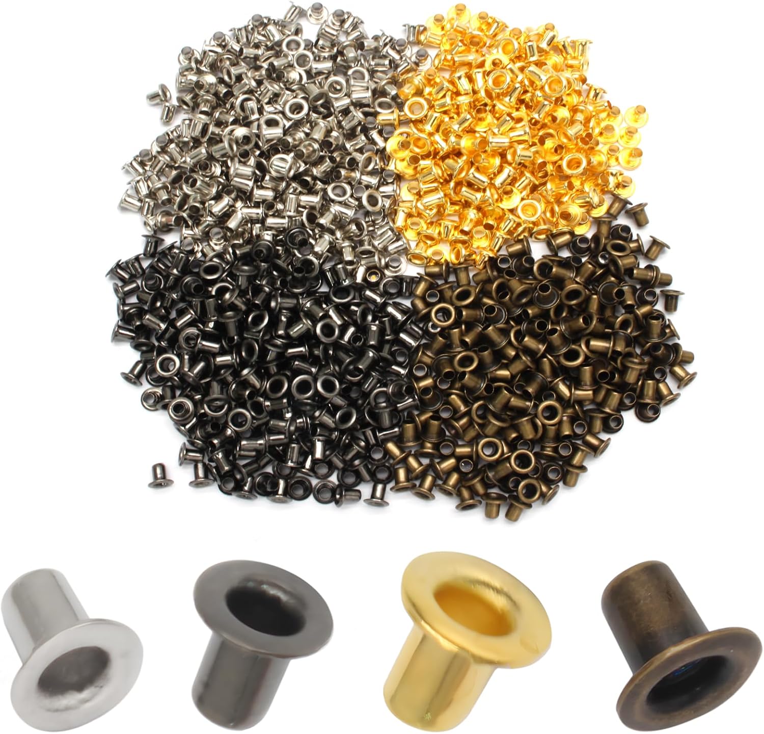 Litoexpe 800 Pcs 2mm Tiny Grommets Eyelets, Metal Grommet Kit Hole