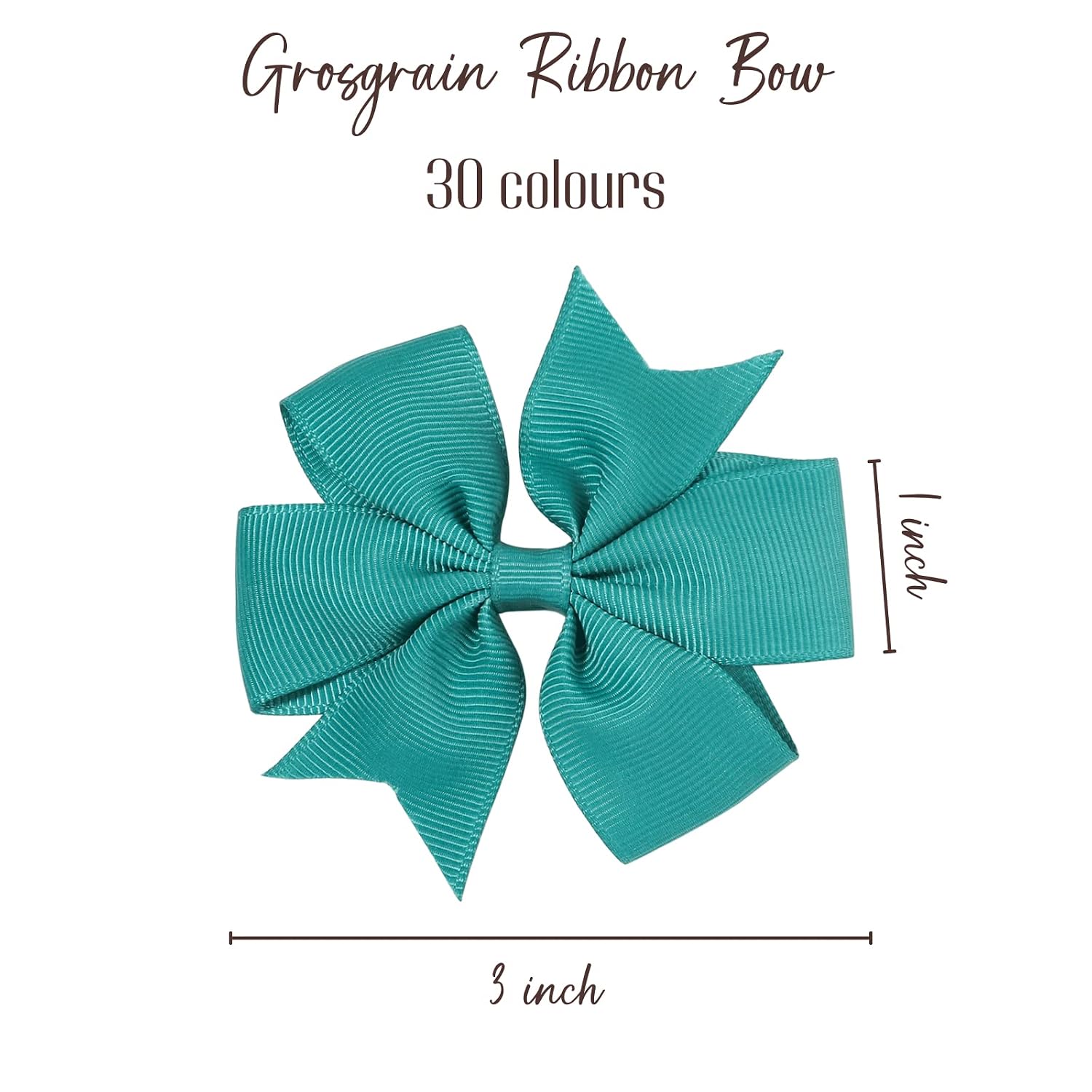 Choicbaby 60pcs 3 Inches Grosgrain Ribbon Hair Bows for Baby Girls Toddler