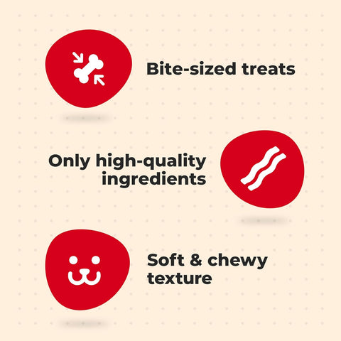 Milk-Bone Peanut Buttery Bites, Soft Dog Treats with Jif Peanut Butter & Real Bacon, 4.5 Oz. Bags (Pack of 2)