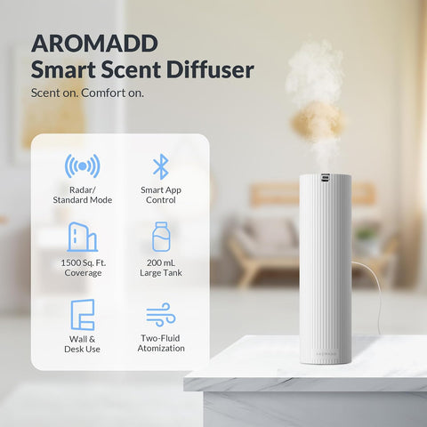 Aromadd Auto Mode Scent Diffuser Starter Kit with Cold Air Tech, White