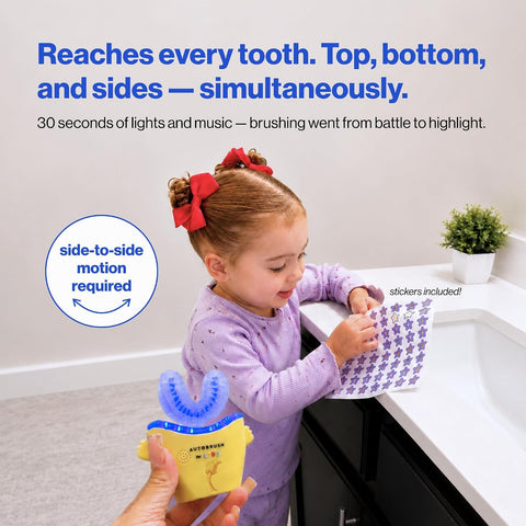 autobrush Kids U-Shaped Electric Toothbrush, ADA Accepted, Ages 6-8