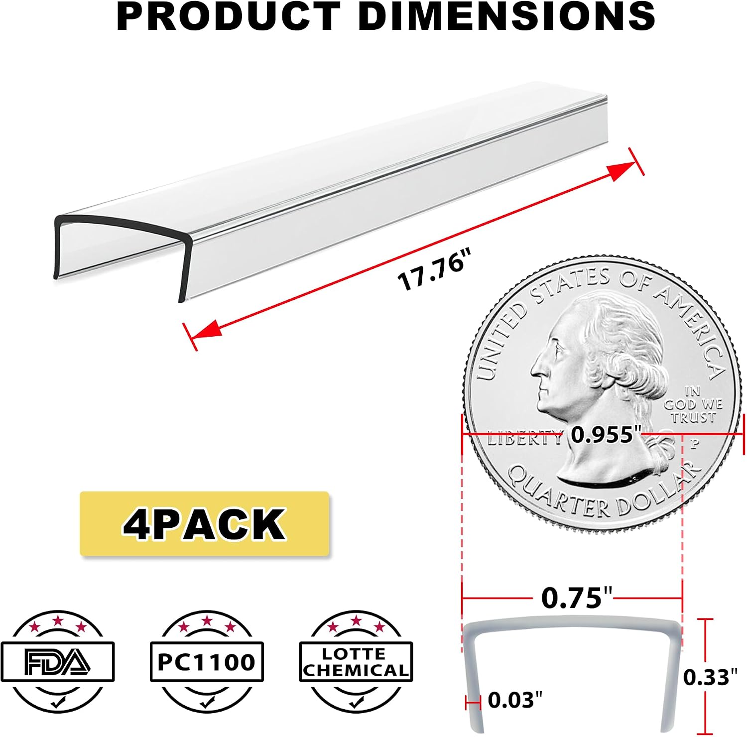 4 Pack 24" Length Cabinet Door Protector Edge Guard for Kitchen Cabinet