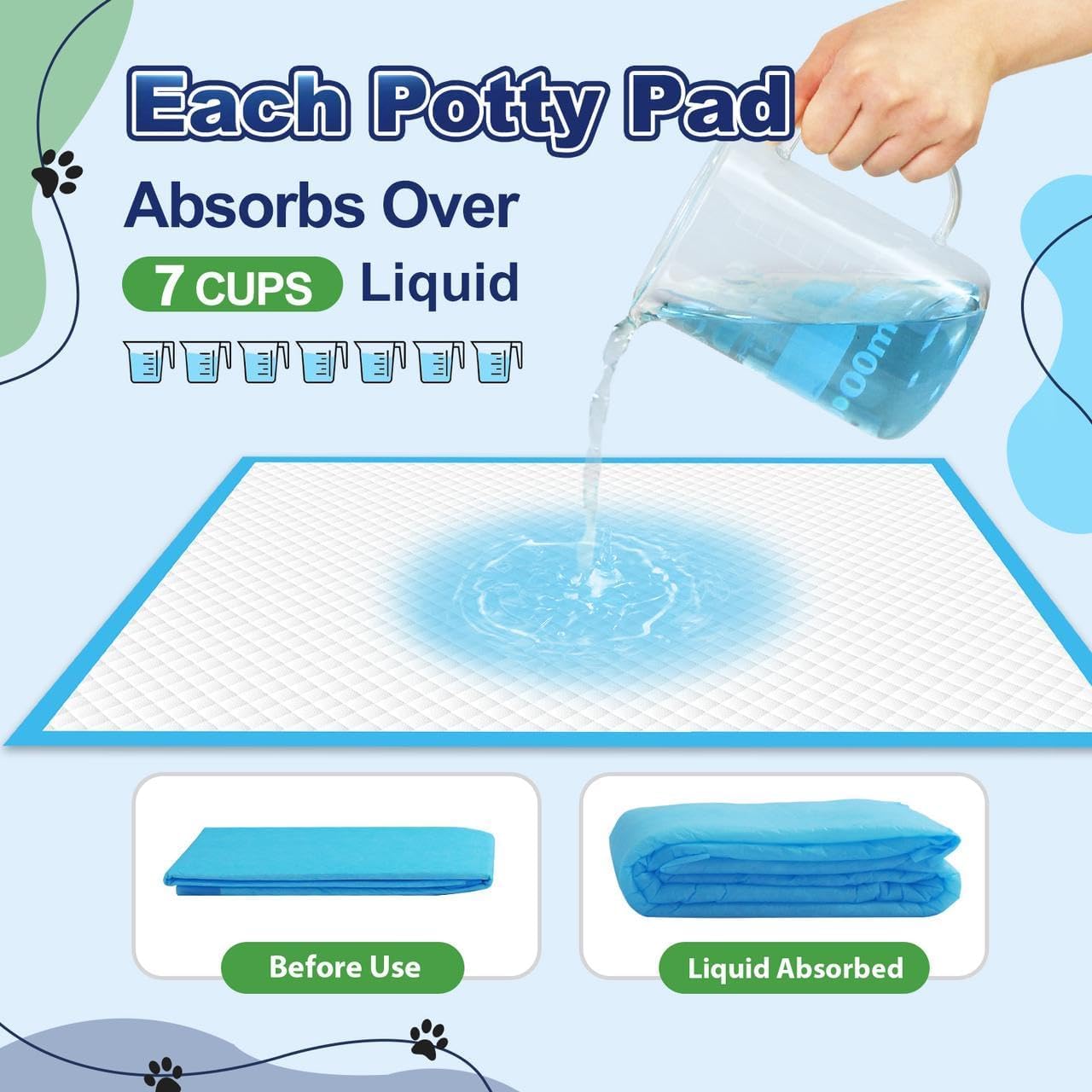 Puppy Pads XL 100 Count, Dog Pee Pads Extra Large, 34"x28" Pee Pads for Dogs, X-Large Disposable Dog Training Pads Super Absorbent&Leak-Proof, Crate Potty Piddle Pads for Doggy, Pet Supplies