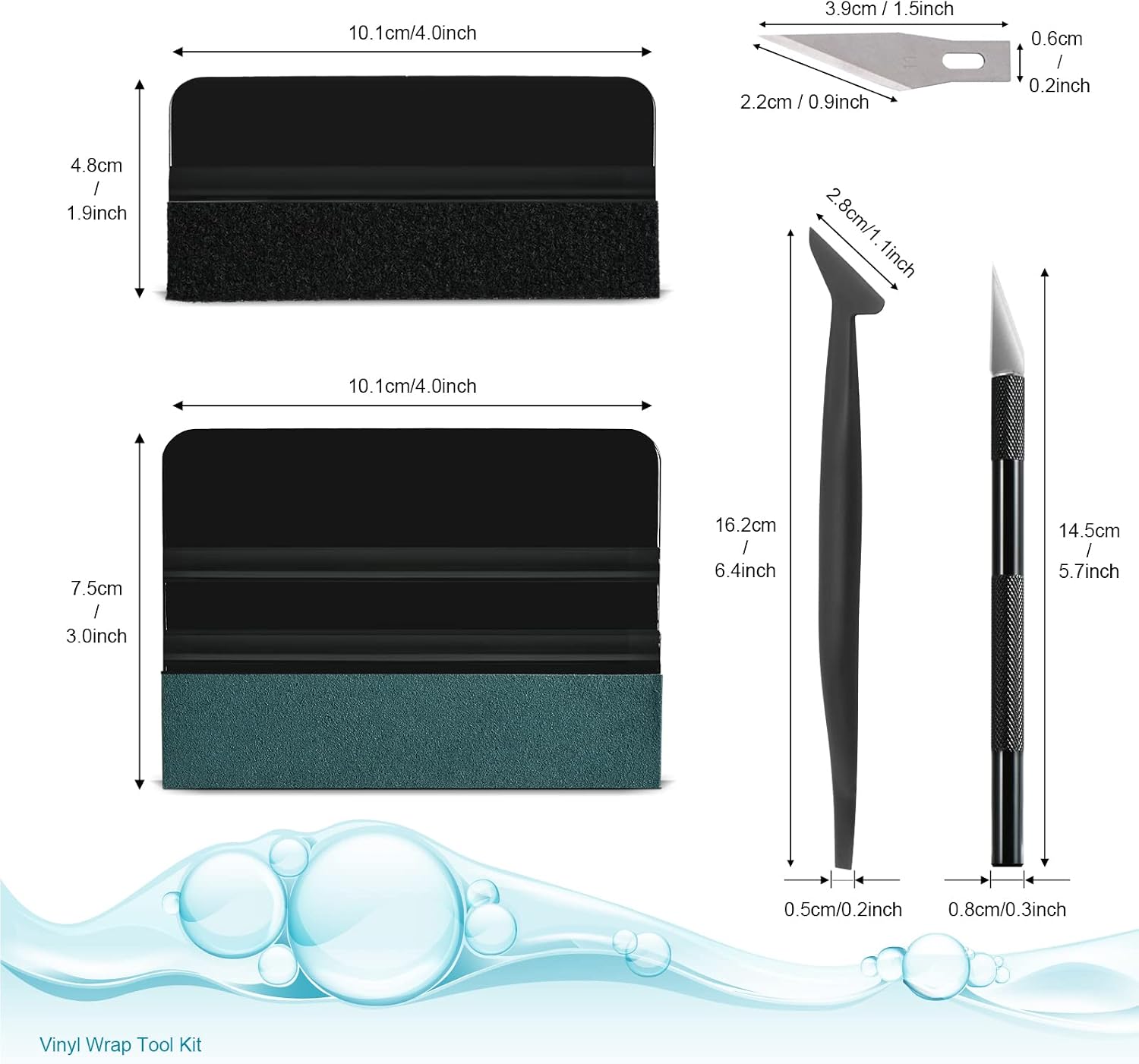 NEWISHTOOL Car Window Tint Installation Kit Vinyl Wrap Tools Wrapping Kit