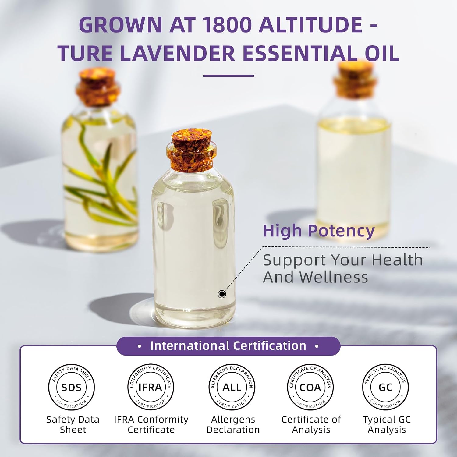 HIQILI Lavender Essential Oil for Aromatherapy, Candle & Soap Making