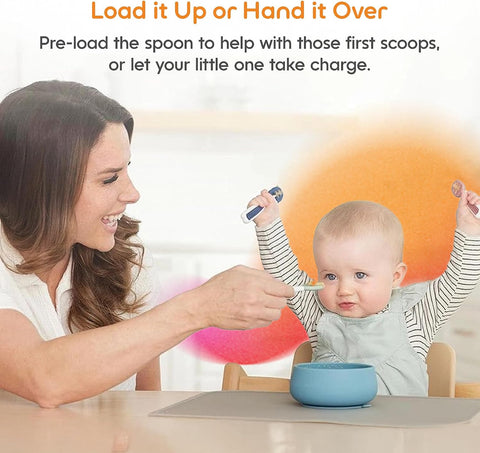NumNum Baby Spoons Self Feeding 6 Months, 4-Pack Classic Colors