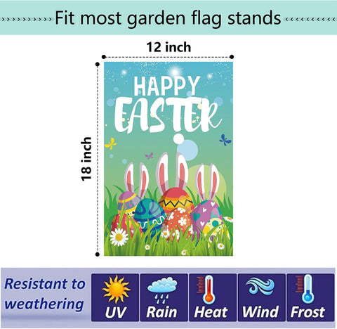 Seasonal Garden Flags Set of 12, Double Sided 12x18 Inch Yard Flags