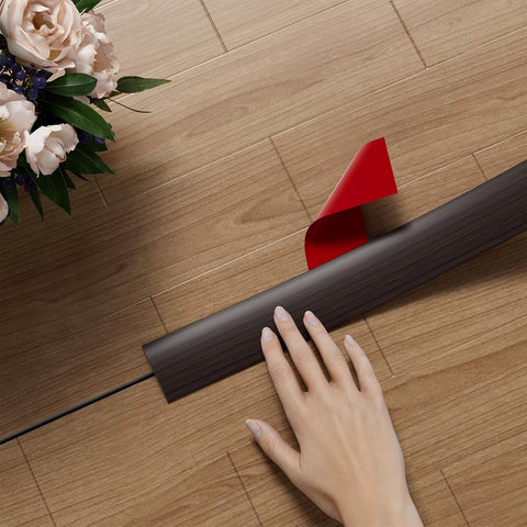 Floor Transition Strip for Carpet to Tile, Walnut, 4' x 1.97"