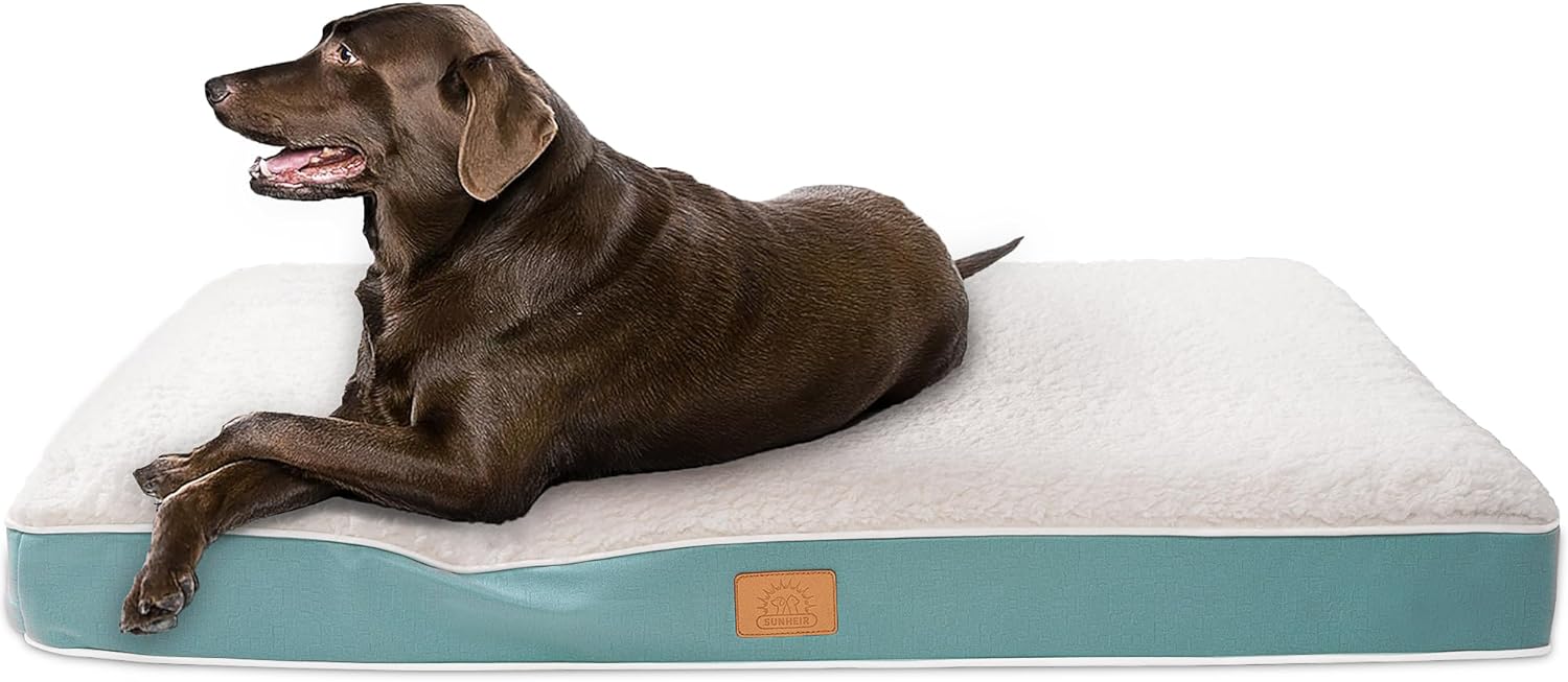 Sunheir Orthopedic Dog Beds Large Sized Dog, Big Waterproof Dog Crate Pad