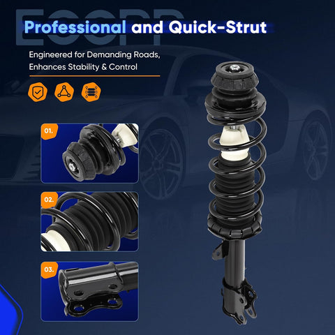 ECCPP Front Struts Spring Assembly Fit for 2012-2019 for Nissan Versa