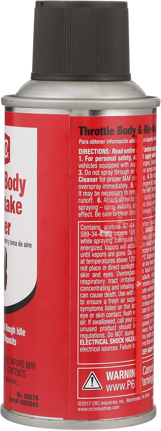 CRC Throttle Body and Air Intake Cleaner for Gasoline Engines - 5 oz