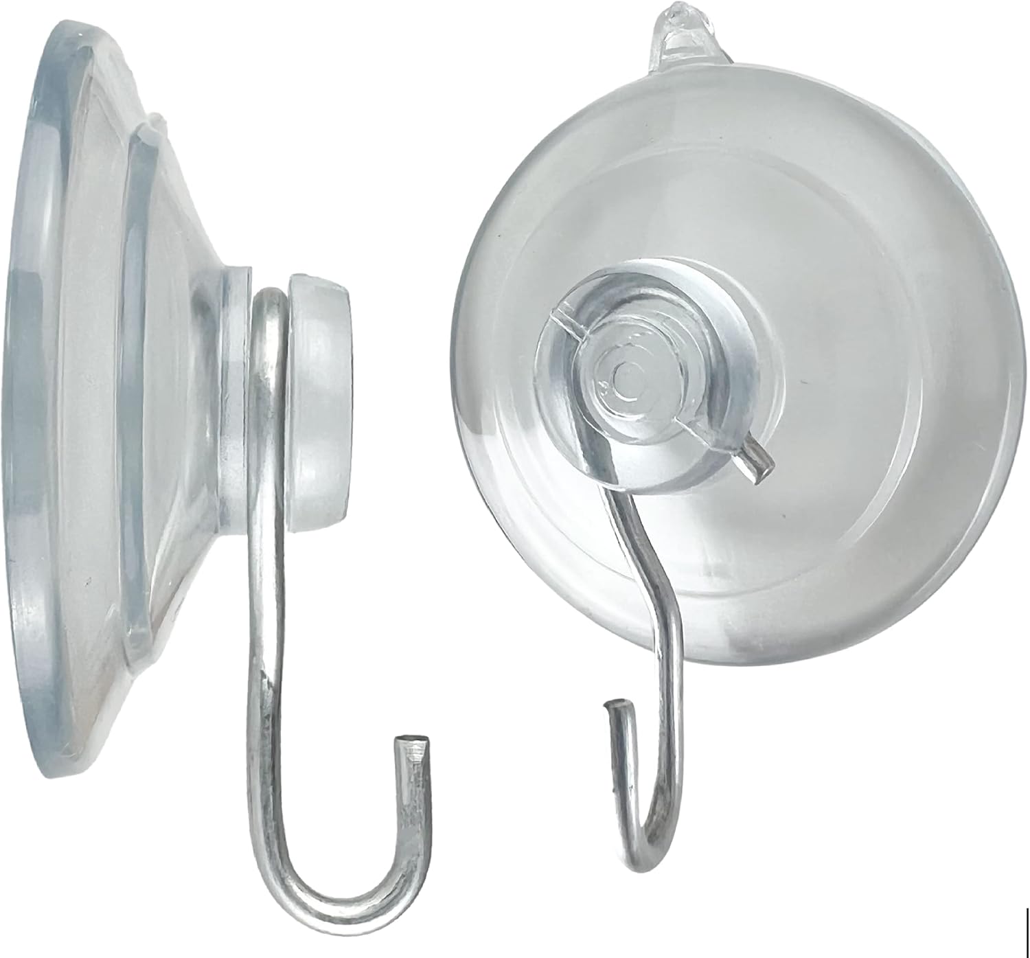 12 Pak Small 1 ¼ -inch (Made in Pennsylvania) Heavy Duty Suction Cup Hooks for Glass Windows. Signs Holiday Ornaments Suncatchers-(Holds 1 Pound)