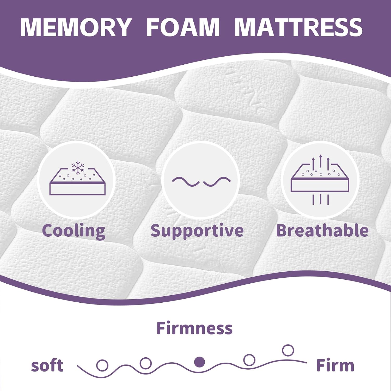 Full Size Mattress, 12 inch Cooling Hybrid Full Mattress in a Box