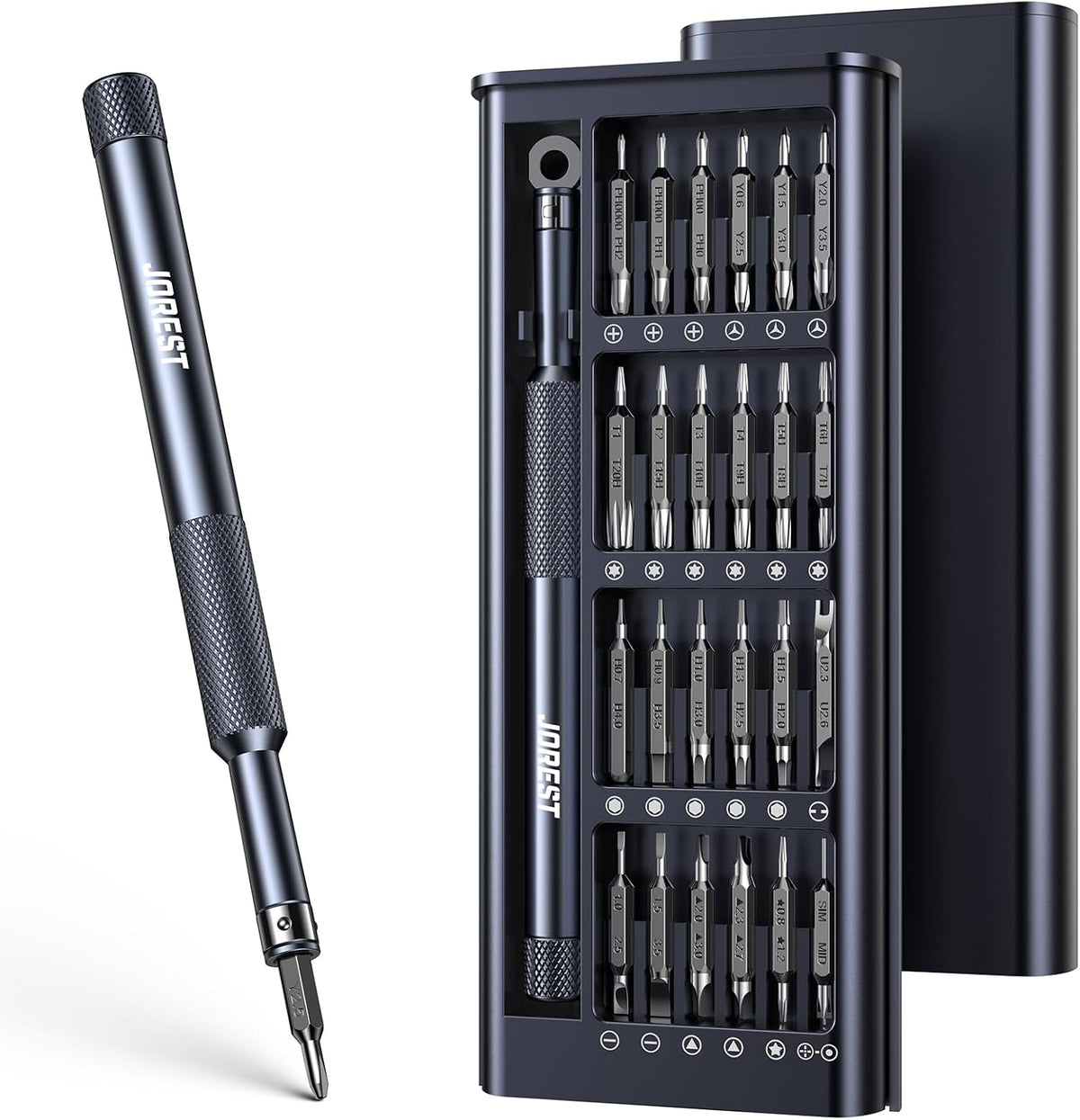 JOREST 52-IN-1 Precision Screwdriver Set, Mini Repair Tool Kit with Torx for Macbook, Computer, Laptop, iPhone, PS5, Xbox, Switch, Glasses, Watch, Ring Doorbell, Electronic, Small Gift Gadget for Men
