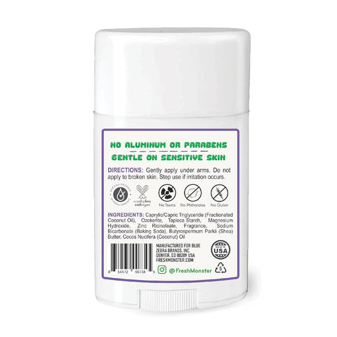 Fresh Monster Kids Natural Deodorant, Gummy Burst, 1.76 oz 3-Pack | Baking Soda & Tapioca Starch, Aluminum-Free, Paraben-Free and Hypoallergenic, Dermatologist Tested, 24-Hour Protection