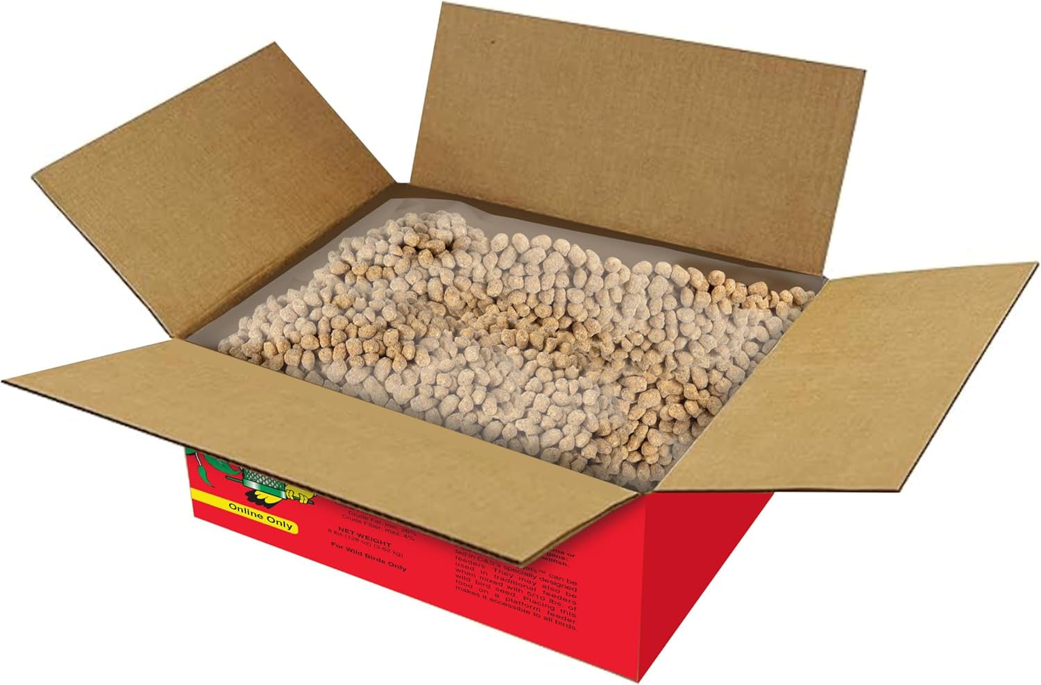 C&S Peanut Suet Nuggets, Bird Suet for Woodpeckers, 8 Pound (Pack of 1)