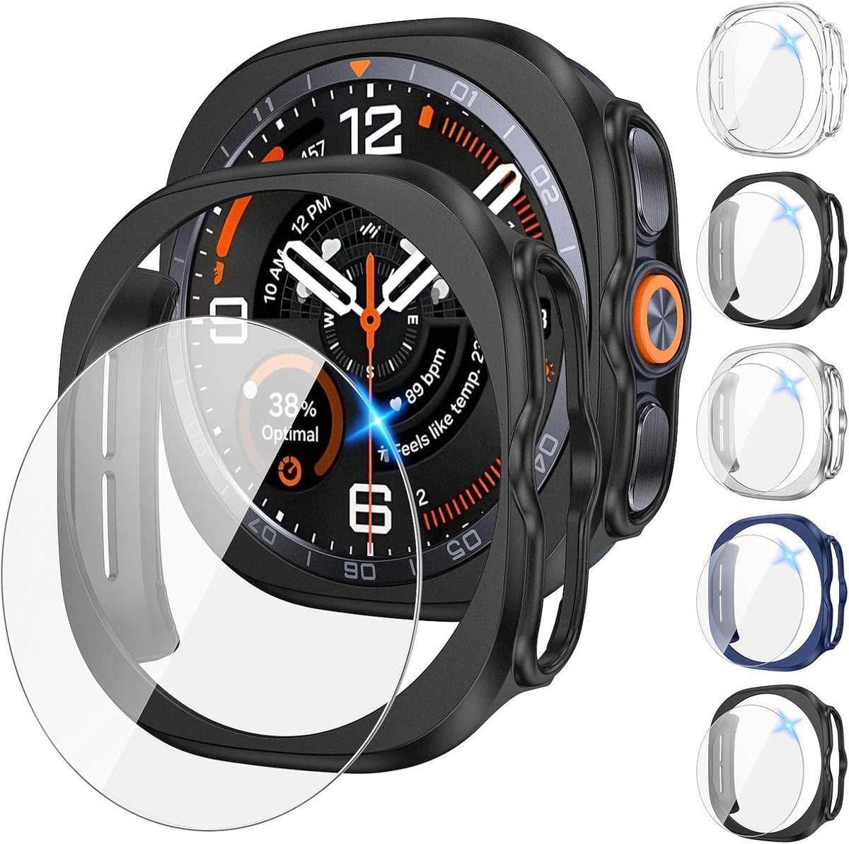 Tensea 5+5PCS for Samsung Galaxy Watch Ultra 2 47mm Screen Protector & Case