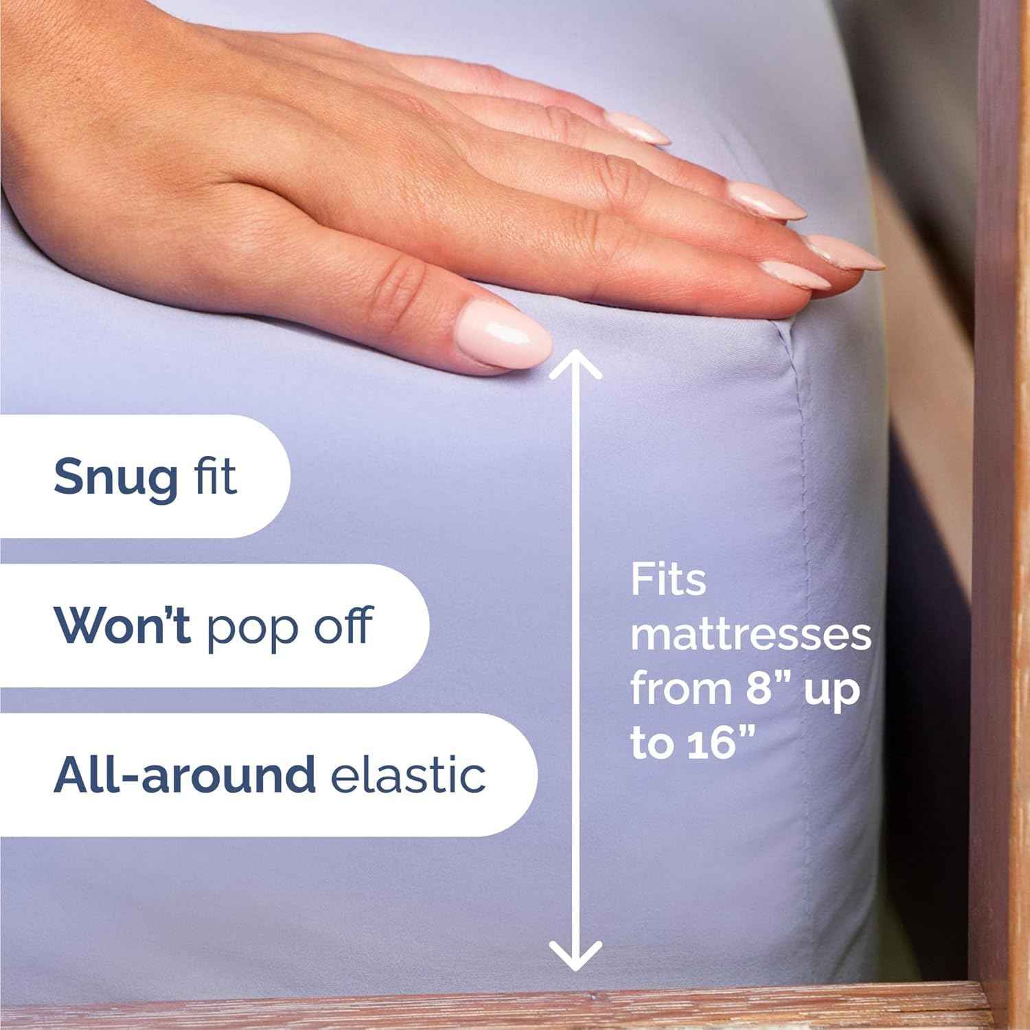 Cal King Size 4 Piece Sheet Set - Breathable & Cooling Sheets - Lavender