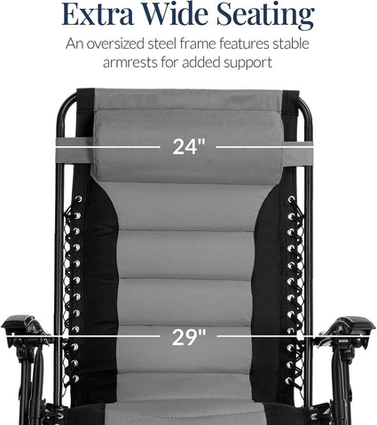 Best Choice Products Oversized Padded Zero Gravity Chair Recliner