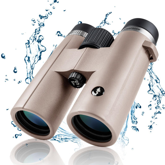 FREE SOLDIER 12×42 Binoculars for Adults and Kids - High Power Life Waterproof HD Compact Binoculars for Bird Watching Hunting Hiking Sightseeing Travel Concerts with BAK4 Prism FMC Lens, Gray