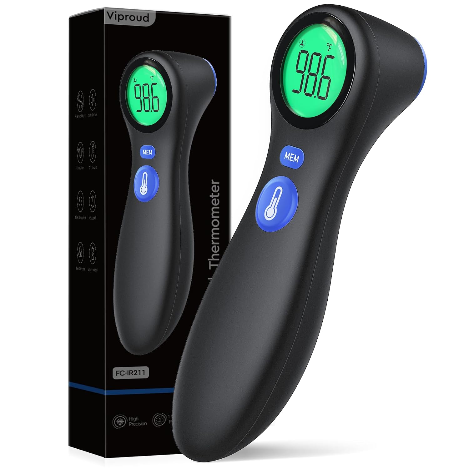 Viproud Forehead Thermometer for Adults and Kids, Accurate & Fast Results