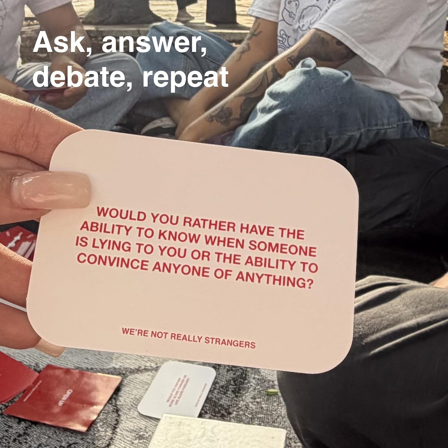 Don't Overthink It Conversation Card Game by We’re Not Really Strangers
