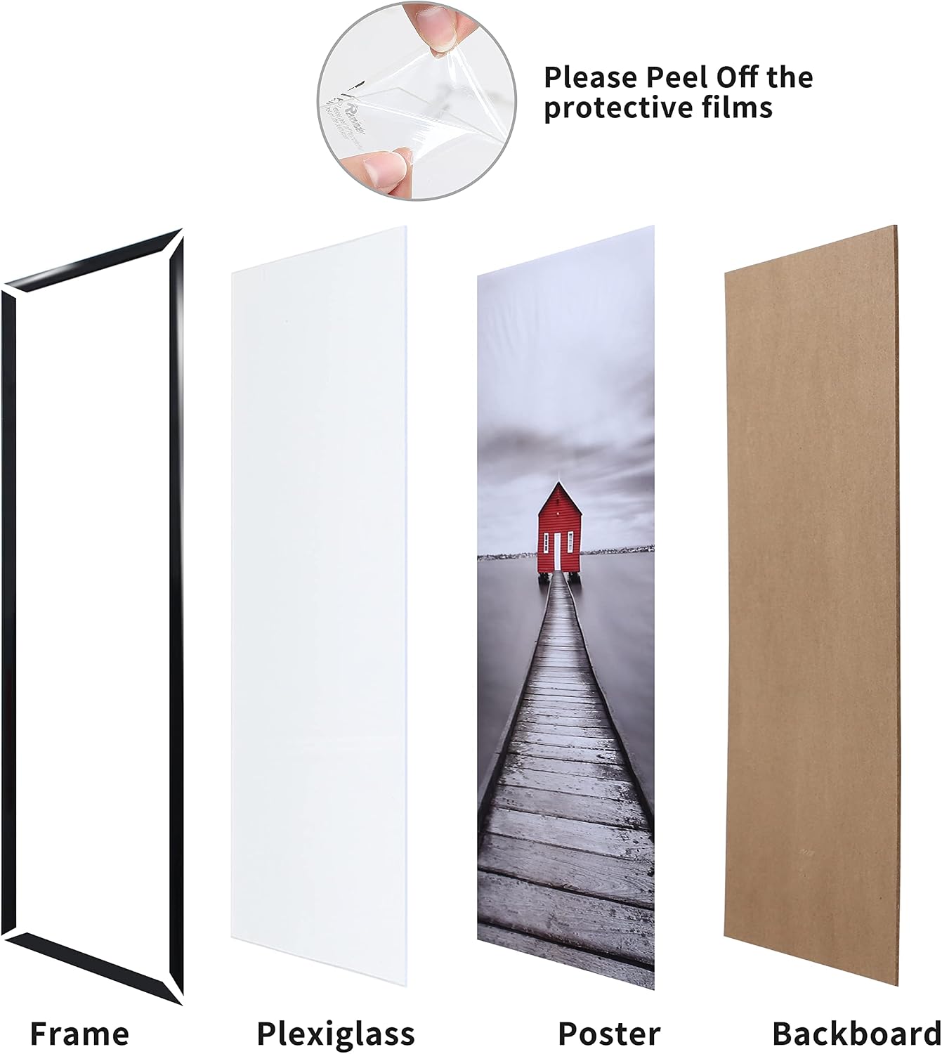 ELSKER&HOME 18x24 Poster Frame 9 Pack, Black 18x24 Picture Frame