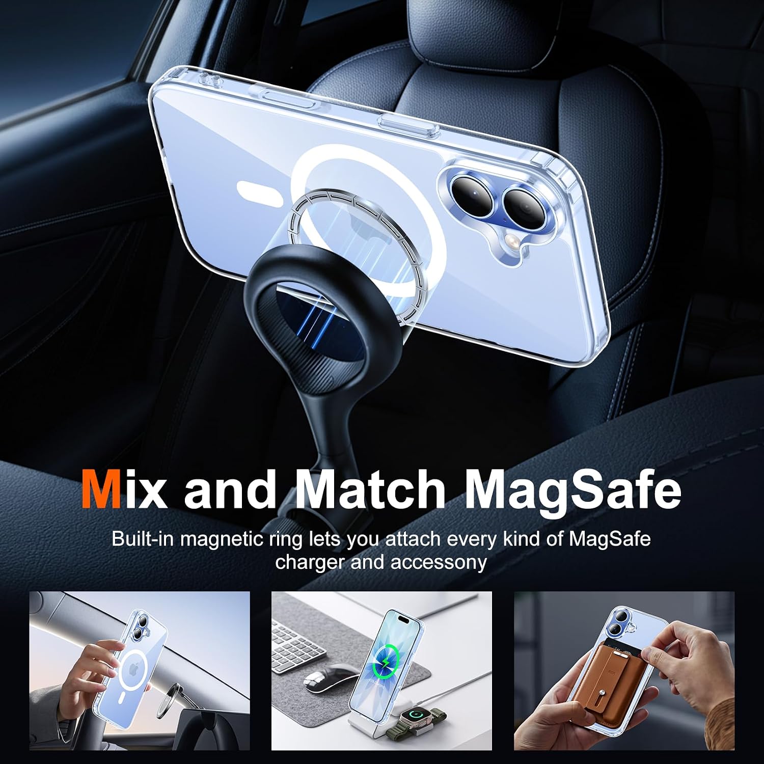 for iPhone 17 Case with Screen Protector Clear