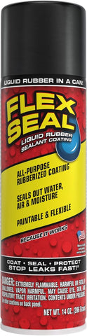 Flex Seal Spray Rubber Sealant Coating, Waterproof, Black, 14 oz, 1-Pack