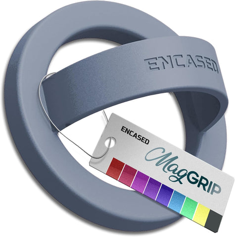 Encased Magnetic Phone Grip Holder (Compatible with MagSafe) Thin Silicone Finger Loop Ring for iPhone (Neutral)