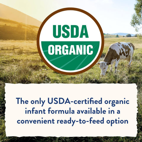Similac Organic Infant Formula, Easy to Digest, USDA-Certified Organic, Ready to Feed, 32-fl-oz Bottle, Pack of 6