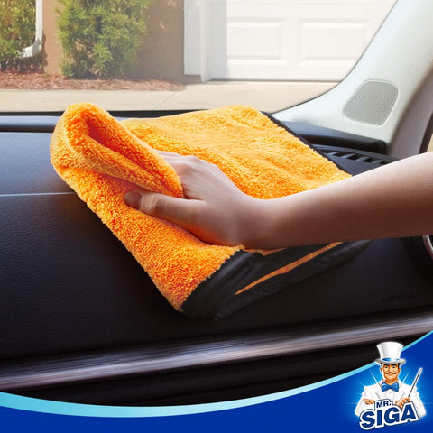 MR.SIGA Professional Microfiber Towels for Cars, Scratch Free, 12 Pack