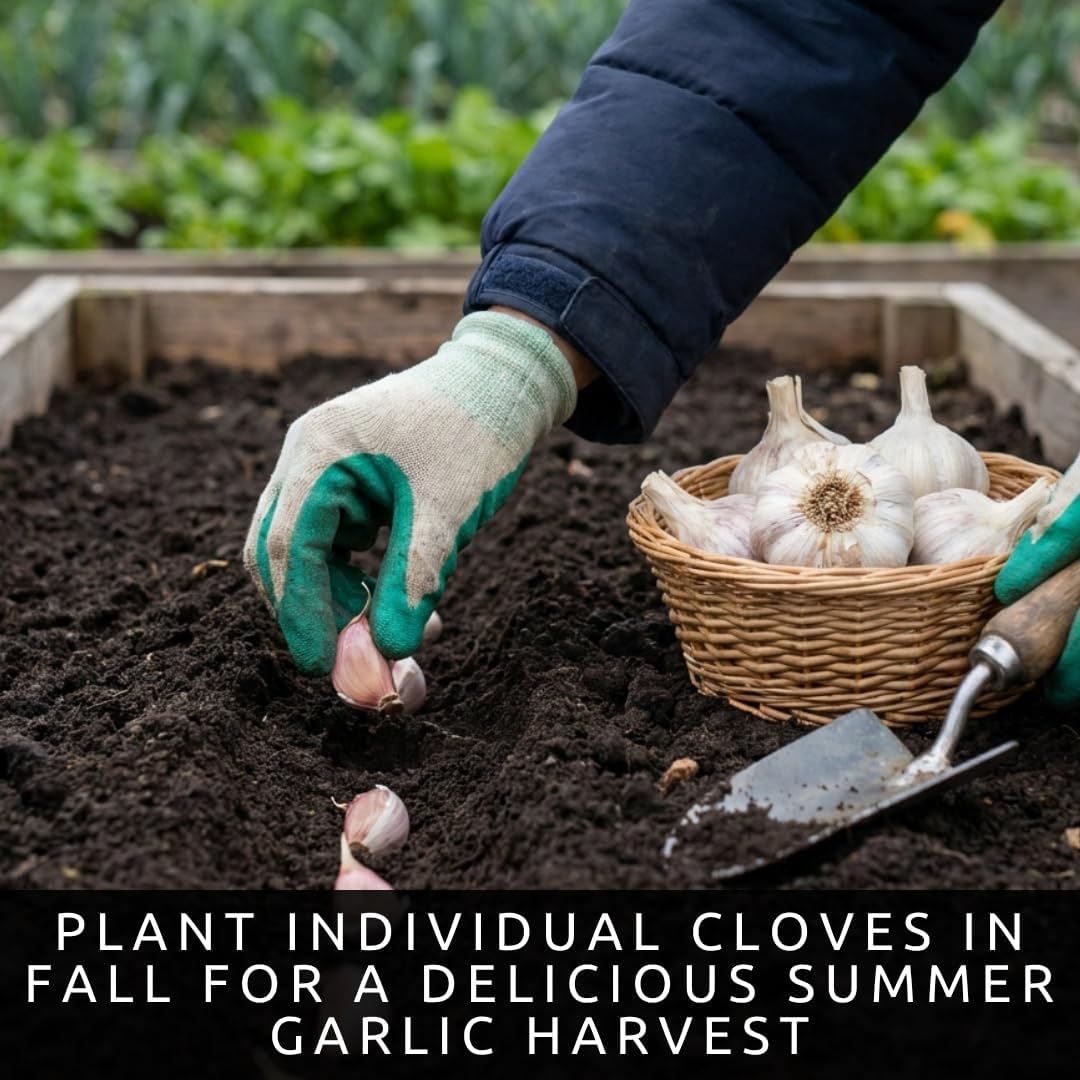 12 Hardneck Garlic Bulbs for Planting, Large Cloves for Home Gardens